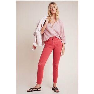Pilcro and the Letterpress Anthropology Ultra High Rise Slim Jeans size 28